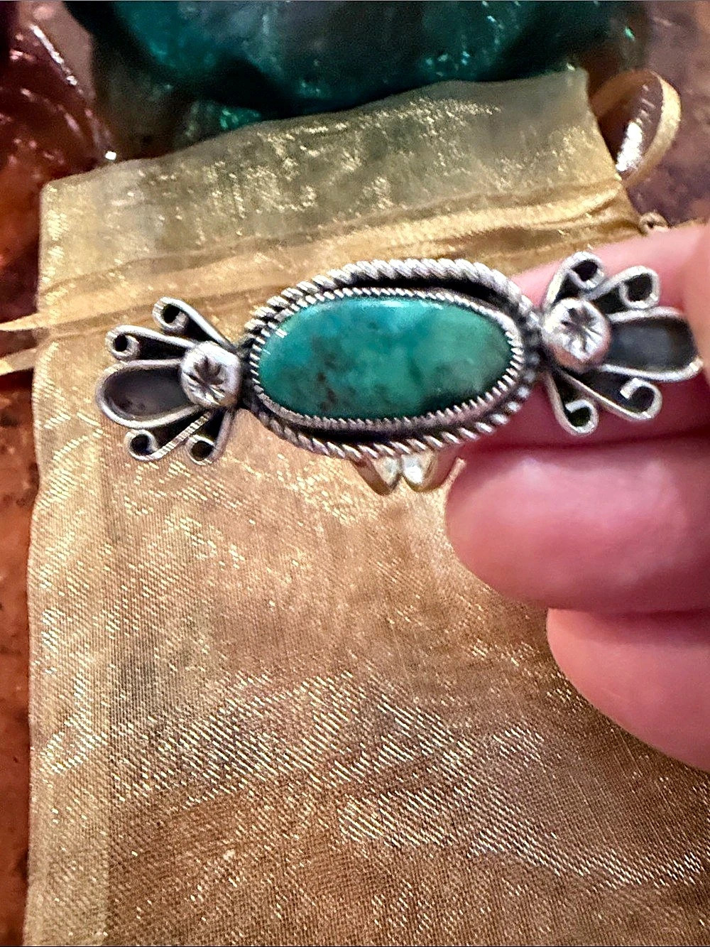 Turquoise and Silver Navajo Ring